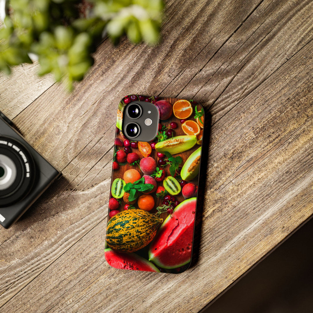 Slim Fall Fruit Collage Phone Cases for Iphone 16 | iPhone 15 Case | iPhone 15 Pro Max Case, Iphone 14, Iphone 14 Pro Max, Iphone 13, Slim Mom Dad Gift - Studio40ParkLane