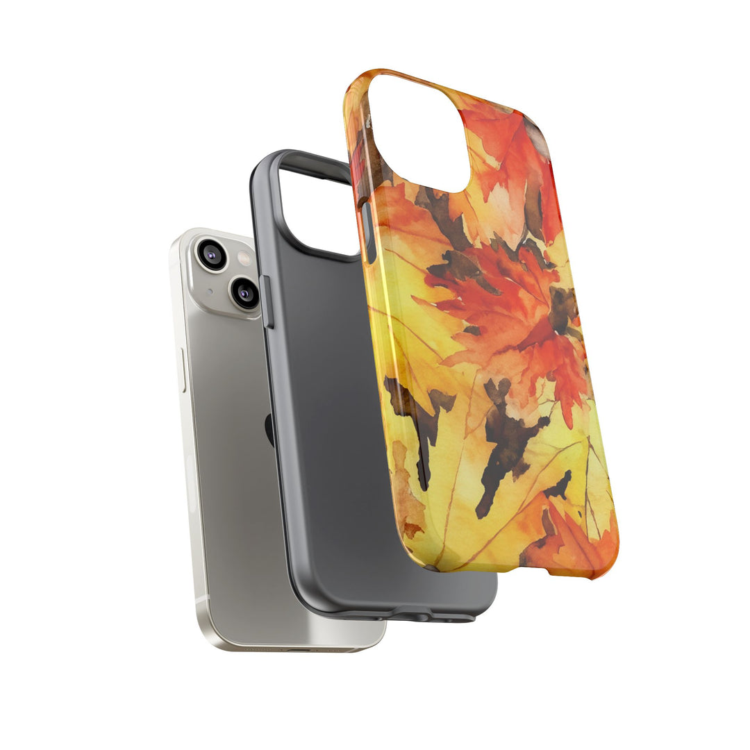 Impact Resistant, Fall Leaves, Cute Phone Cases for Samsung S24, S23, S22, S21, IPhone 15 pro Iphone 14 pro Iphone 13 IPhone 12 Iphone 11 - Studio40ParkLane