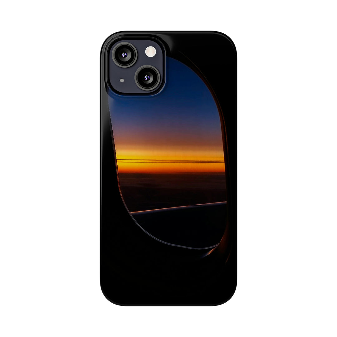 Slim Cute Phone Cases for Iphone - | iPhone 15 Case | iPhone 15 Pro Max Case, Iphone 14 Case, Iphone 14 Pro Max, Iphone 13, Airplane Window Sunset - Studio40ParkLane