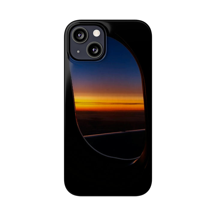 Slim Cute Phone Cases for Iphone - | iPhone 15 Case | iPhone 15 Pro Max Case, Iphone 14 Case, Iphone 14 Pro Max, Iphone 13, Airplane Window Sunset - Studio40ParkLane