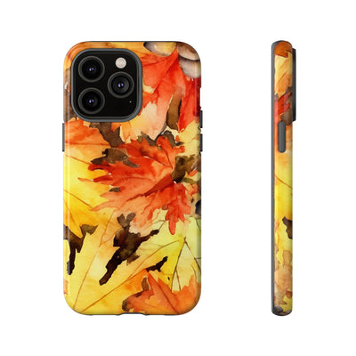 Impact Resistant, Fall Leaves, Cute Phone Cases for Samsung S24, S23, S22, S21, IPhone 15 pro Iphone 14 pro Iphone 13 IPhone 12 Iphone 11