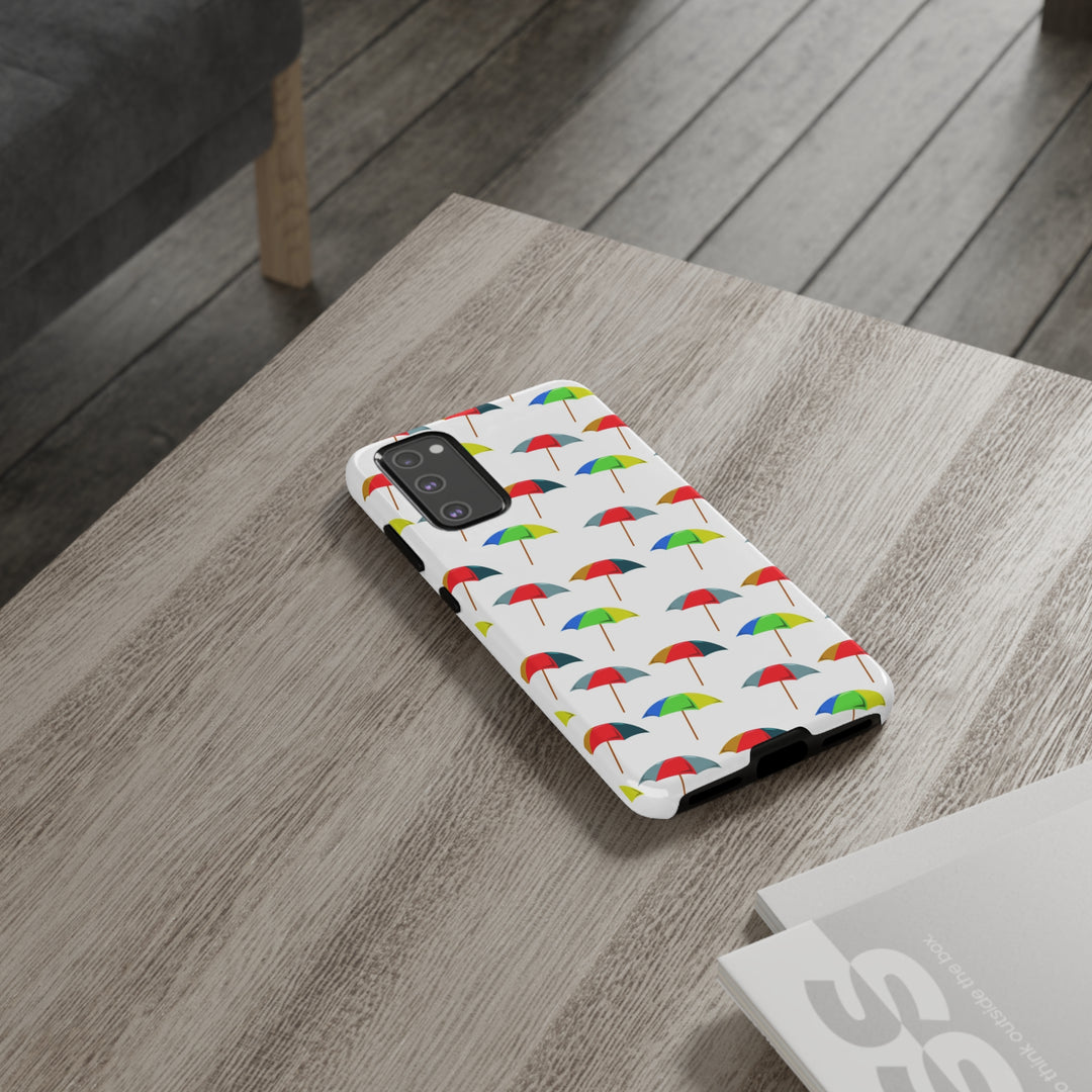Cute Samsung Phone Case | Aesthetic Samsung Phone Case | Galaxy S23, S22, S21, S20 | Colorful Beach Parasols, Protective Phone Case - Studio40ParkLane