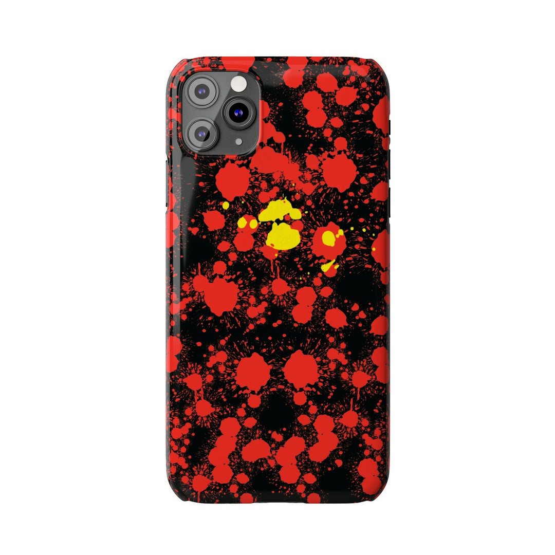 Slim Cute Phone Cases for Iphone - | iPhone 15 Case | iPhone 15 Pro Max Case, Iphone 14 Case, Iphone 14 Pro Max, Iphone 13, Red Yellow Paint Splash - Studio40ParkLane