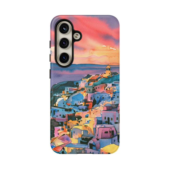 Impact Resistant, Greek Sunset, Cute Phone Cases for Samsung S24, S23, S22, S21, IPhone 15 pro Iphone 14 pro Iphone 13 IPhone 12 Iphone 11 - Studio40ParkLane