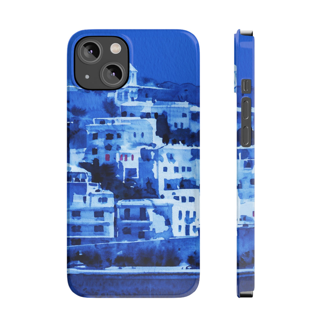 Slim Cute Phone Cases for Iphone | iPhone 15 Case | iPhone 15 Pro Max Case, Iphone 14, Iphone 14 Pro Max, Iphone 13, Greek Island Blue - Studio40ParkLane