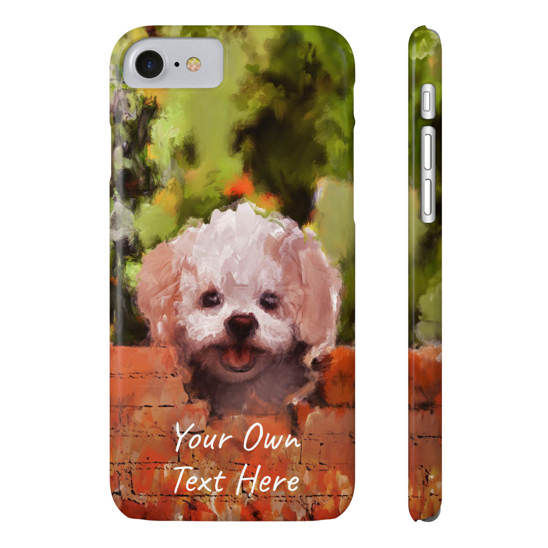 Slim Personalized Cute iPhone Cases - | iPhone 15 Case | iPhone 15 Pro Max Case, Iphone 14 Case, Iphone 14 Pro Max, Iphone 13, Bichon Frise Dog - Studio40ParkLane