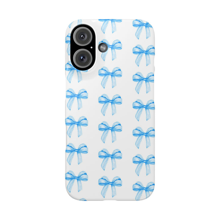 Slim Blue Bows Cute Phone Cases for Iphone 16 Pro Max | iPhone 15 Case | iPhone 15 Pro Max Case, Iphone 14, Iphone 14 Pro Max, Iphone 13 12 11 8 7 - Studio40ParkLane