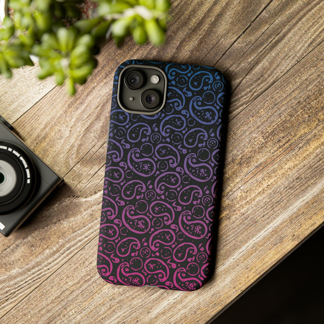 Cute IPhone Case | iPhone 15 Case | iPhone 15 Pro Max Case, Iphone 14 Case, Iphone 14 Pro Max Case IPhone Case for Art Lovers, Paisley Blue Pink - Studio40ParkLane