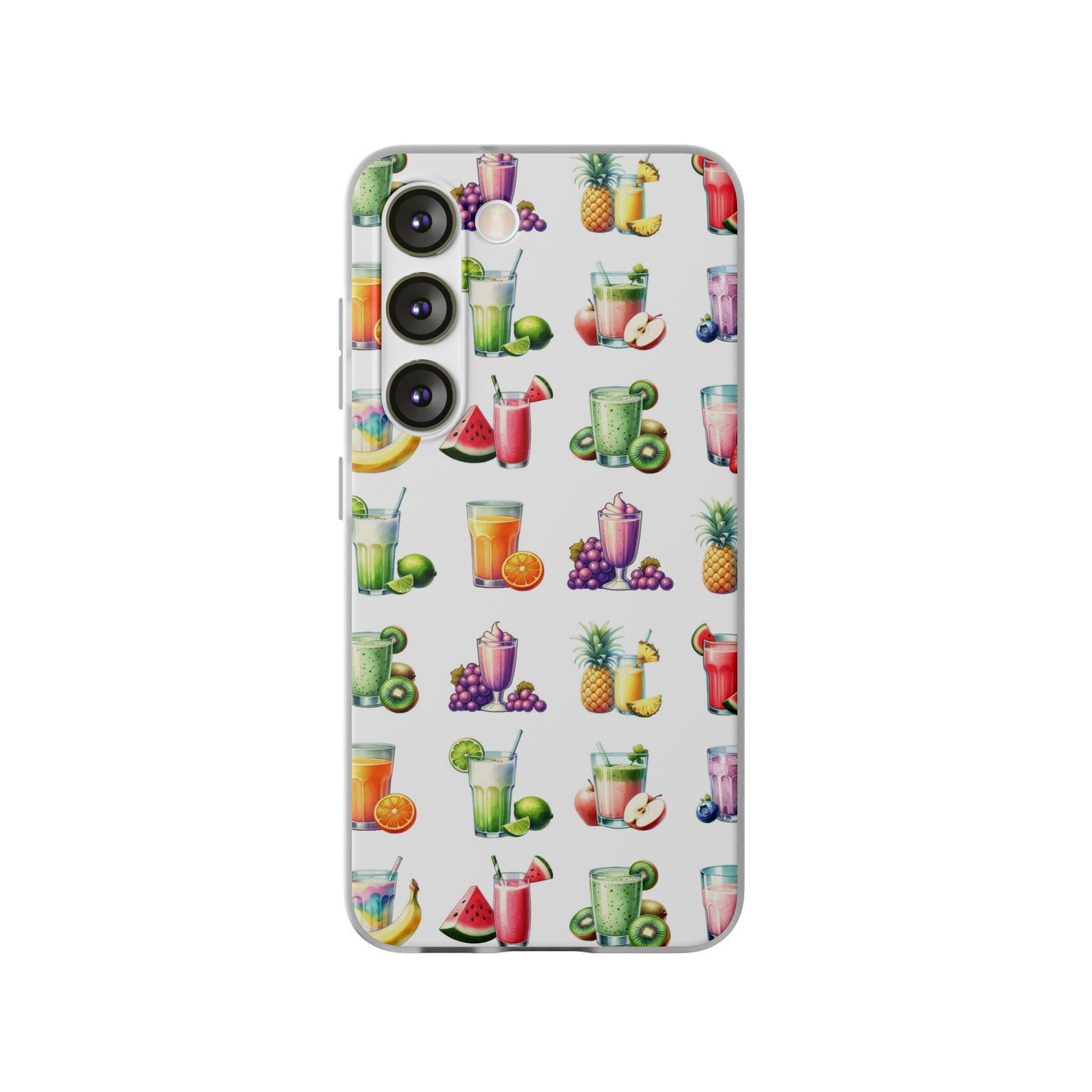 Cute Flexi Phone Cases, For Iphones and Samsung Galaxy Phones, Tropical Summer Fruit Cocktails, Galaxy S23 Phone Case, Samsung S22 Case, Samsung S21, Iphone 15, Iphone 14, Iphone 13