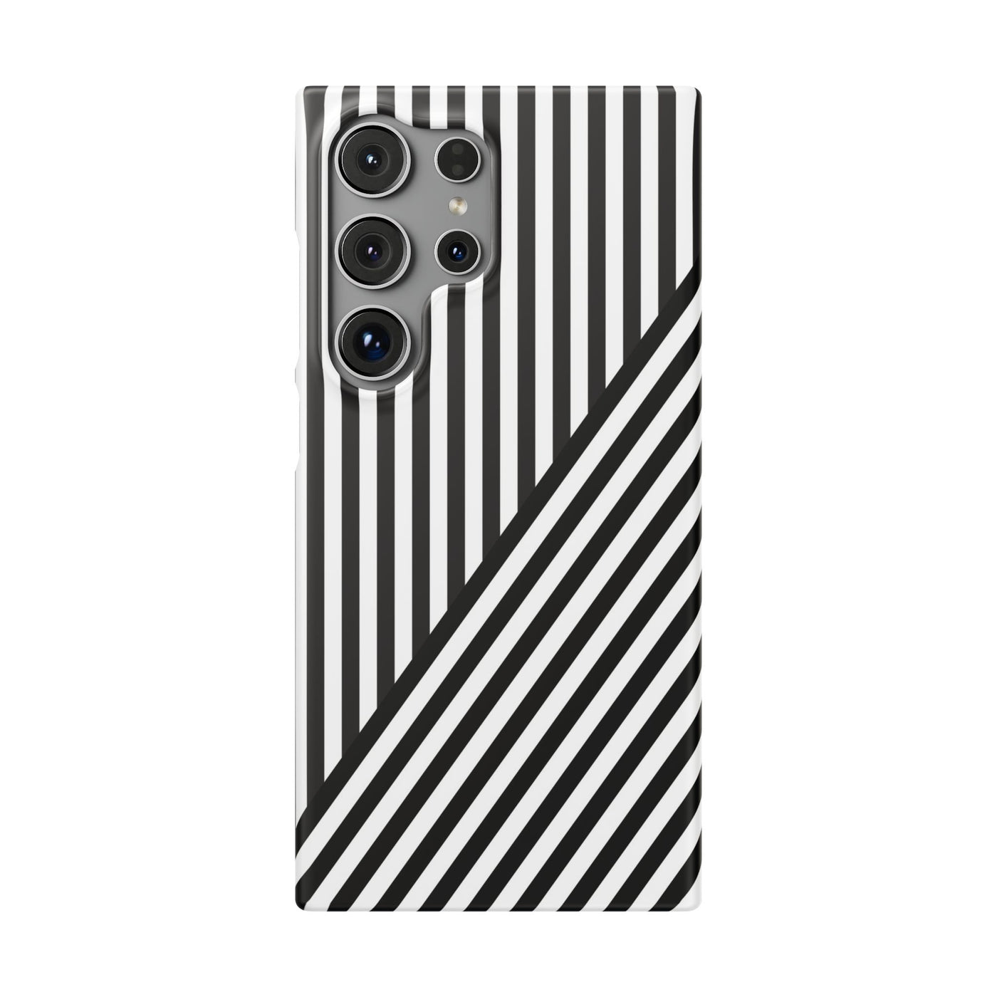 Aesthetic Black White Stripes Cute Phone Case Sleek Snap - For iPhone 17 Pro Max iPhone 16 Pro iPhone 15 Iphone 14 Plus 13 Pro 12 11 10 Gift - Studio40ParkLane