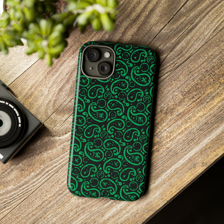 Cute IPhone Case | iPhone 15 Case | iPhone 15 Pro Max Case, Iphone 14 Case, Iphone 14 Pro Max Case IPhone Case for Art Lovers, Paisley Green - Studio40ParkLane