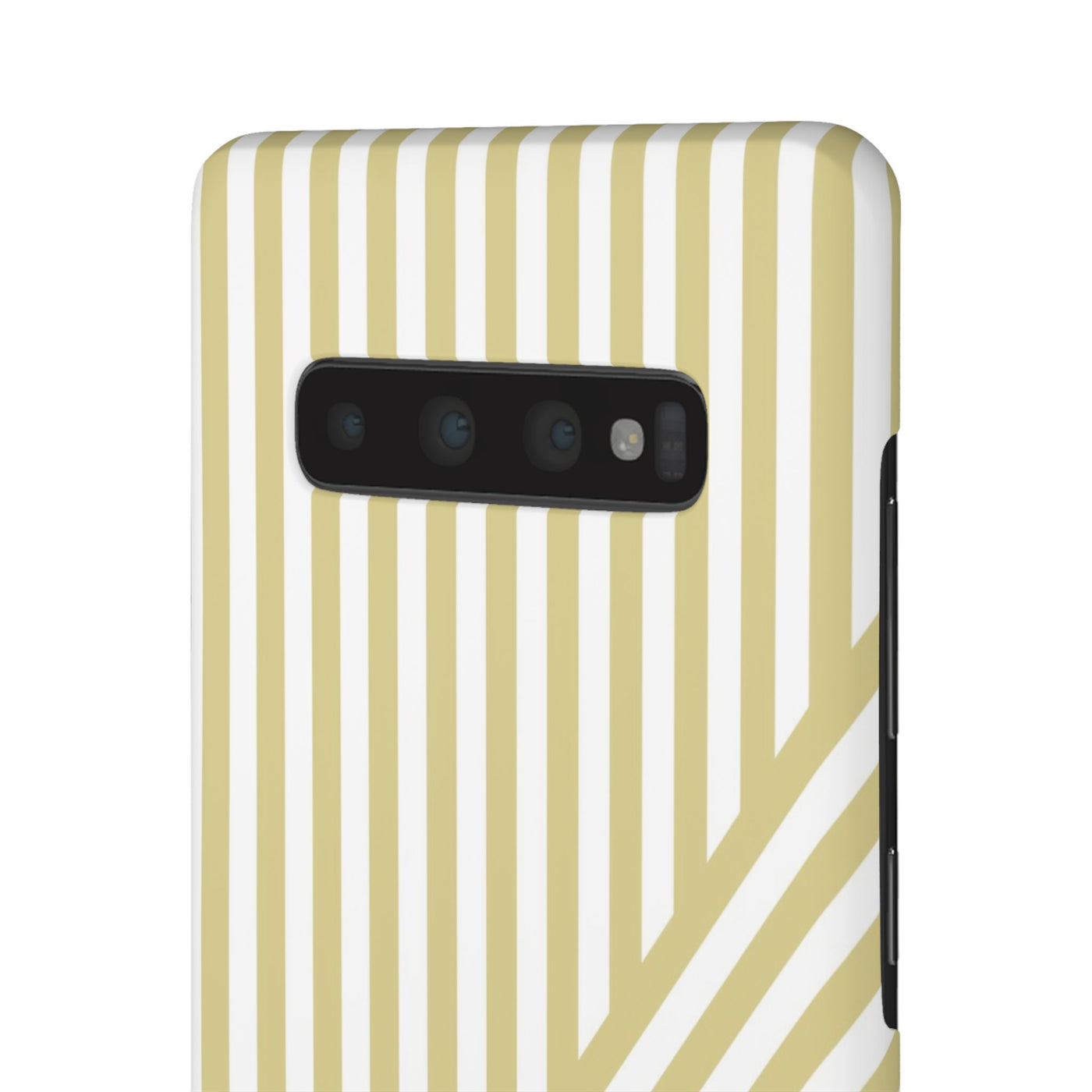Aesthetic Yellow Beige Stripes Cute Phone Case Sleek Snap - For iPhone 17 Pro Max iPhone 16 Pro iPhone 15 Iphone 14 Plus 13 Pro 12 11 10 Gift