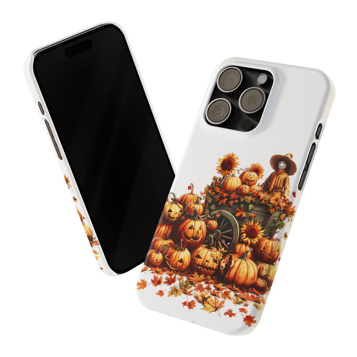 Slim Fall Leaves Scarecrow Slim Cute Phone Cases for Iphone | iPhone 15 Case | iPhone 15 Pro Max Case, Iphone 14, Iphone 14 Pro Max, Iphone 13 - Studio40ParkLane