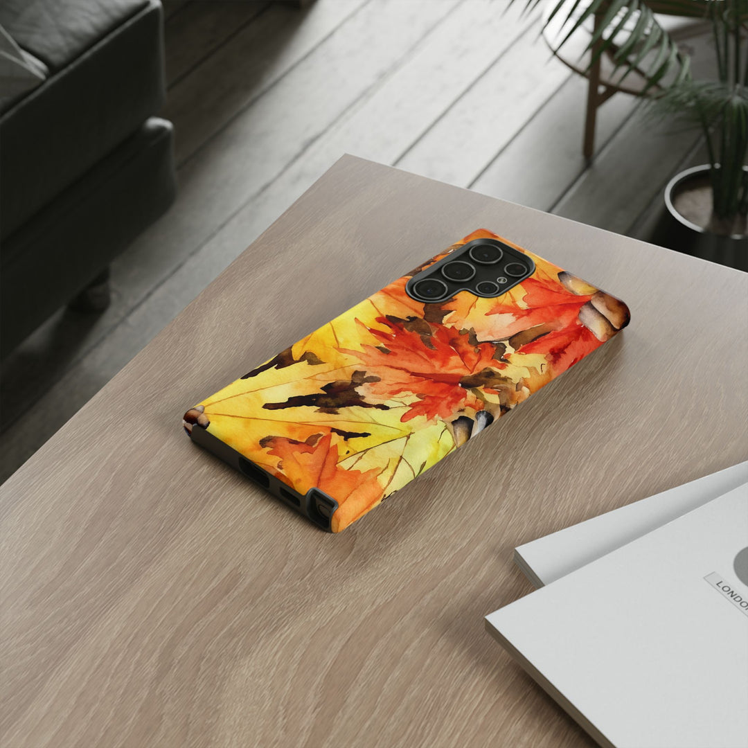 Impact Resistant, Fall Leaves, Cute Phone Cases for Samsung S24, S23, S22, S21, IPhone 15 pro Iphone 14 pro Iphone 13 IPhone 12 Iphone 11 - Studio40ParkLane