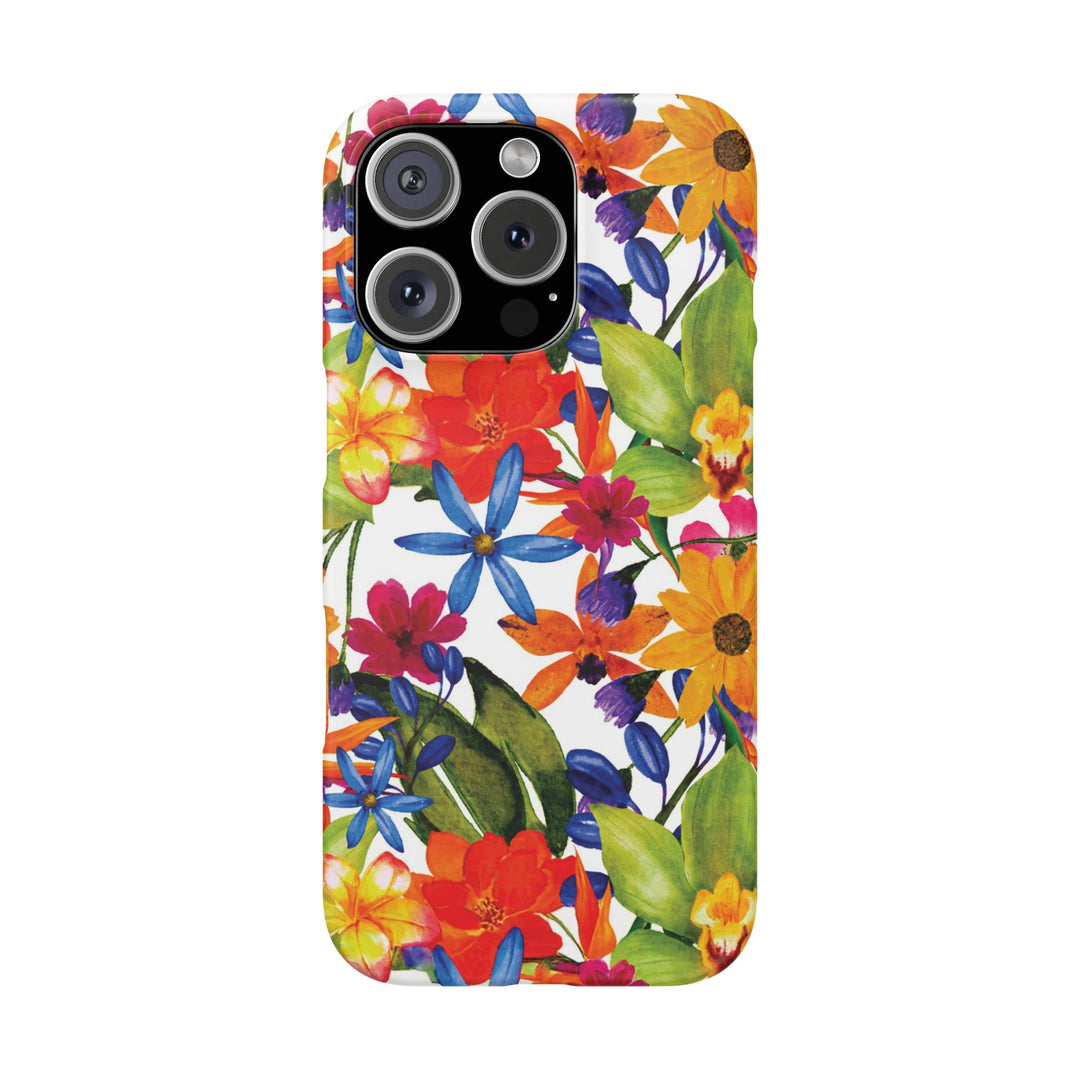 Sleek Snap Colorful Flowers Cute Phone Case for iPhone 16 15 14 13 12 11 X Xs Max Xr Pro Plus Samsung Galaxy S24 S23 S22 S21 S20 Note Ultra