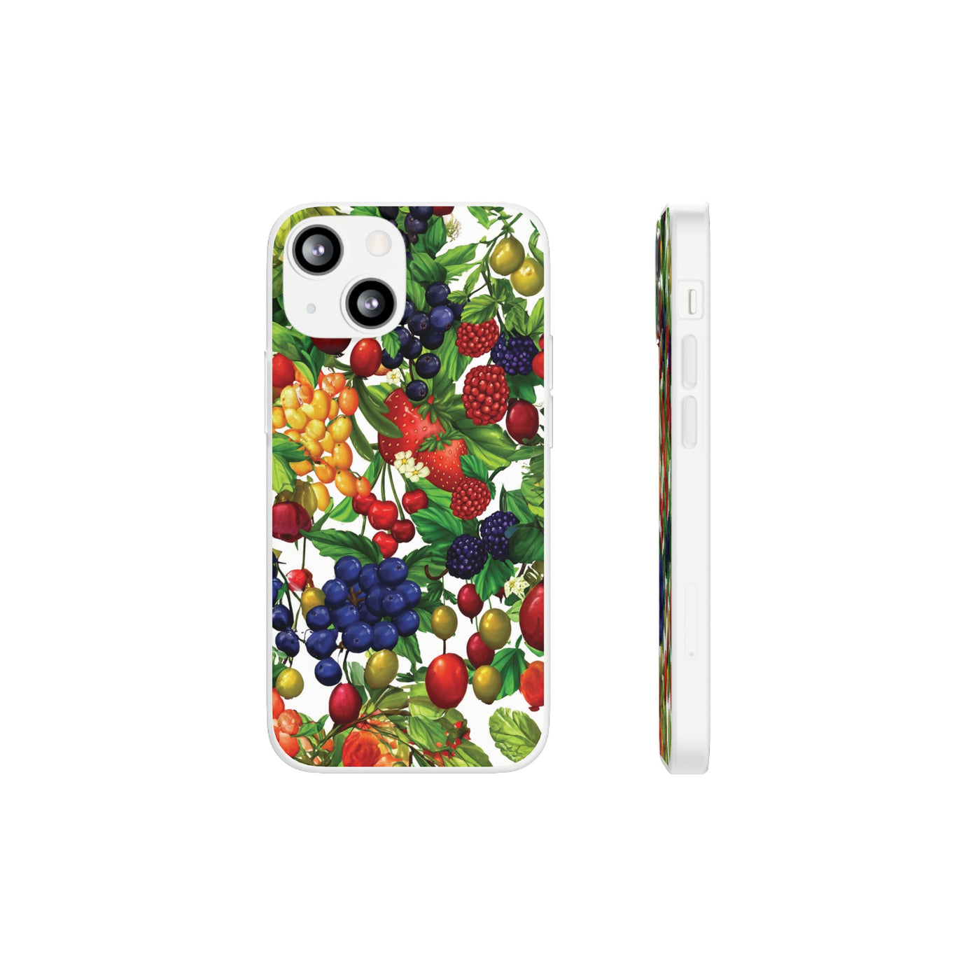 Cute Flexi Phone Cases, For Samsung Galaxy and Iphone, Summer Mixed Fruit, Galaxy S23 Phone Case, Samsung S22 Case, Samsung S21, Iphone 15, Iphone 14, Iphone 13