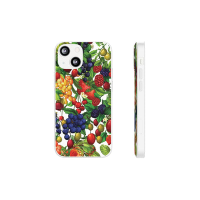 Cute Flexi Phone Cases, For Samsung Galaxy and Iphone, Summer Mixed Fruit, Galaxy S23 Phone Case, Samsung S22 Case, Samsung S21, Iphone 15, Iphone 14, Iphone 13