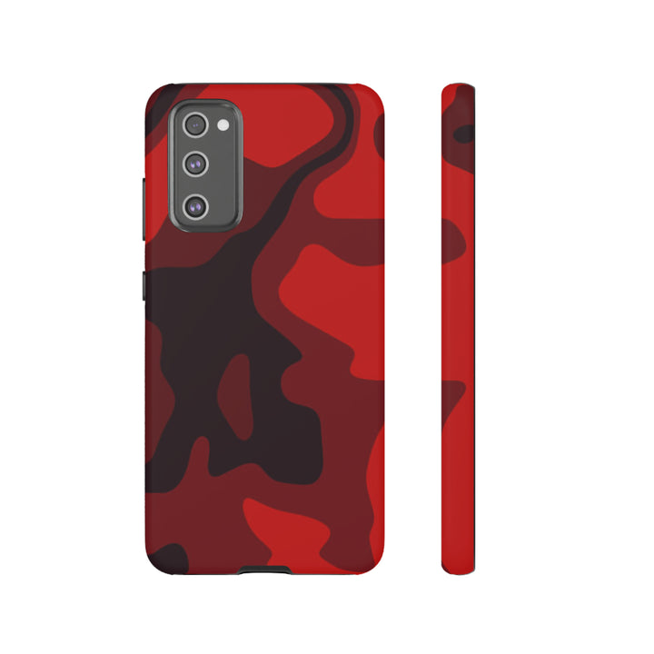 Cute Phone Case | Cool Camouflage Red Black Samsung Phone Case | Galaxy S23 Case, S22 Case, S21, S20 | 2 Layered Case - Studio40ParkLane