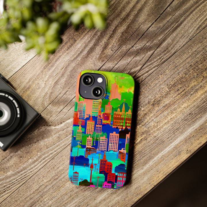 Slim Cute Phone Cases for Iphone - | iPhone 15 Case | iPhone 15 Pro Max Case, Iphone 14 Case, Iphone 14 Pro Max, Iphone 13, Summer City Skyline - Studio40ParkLane