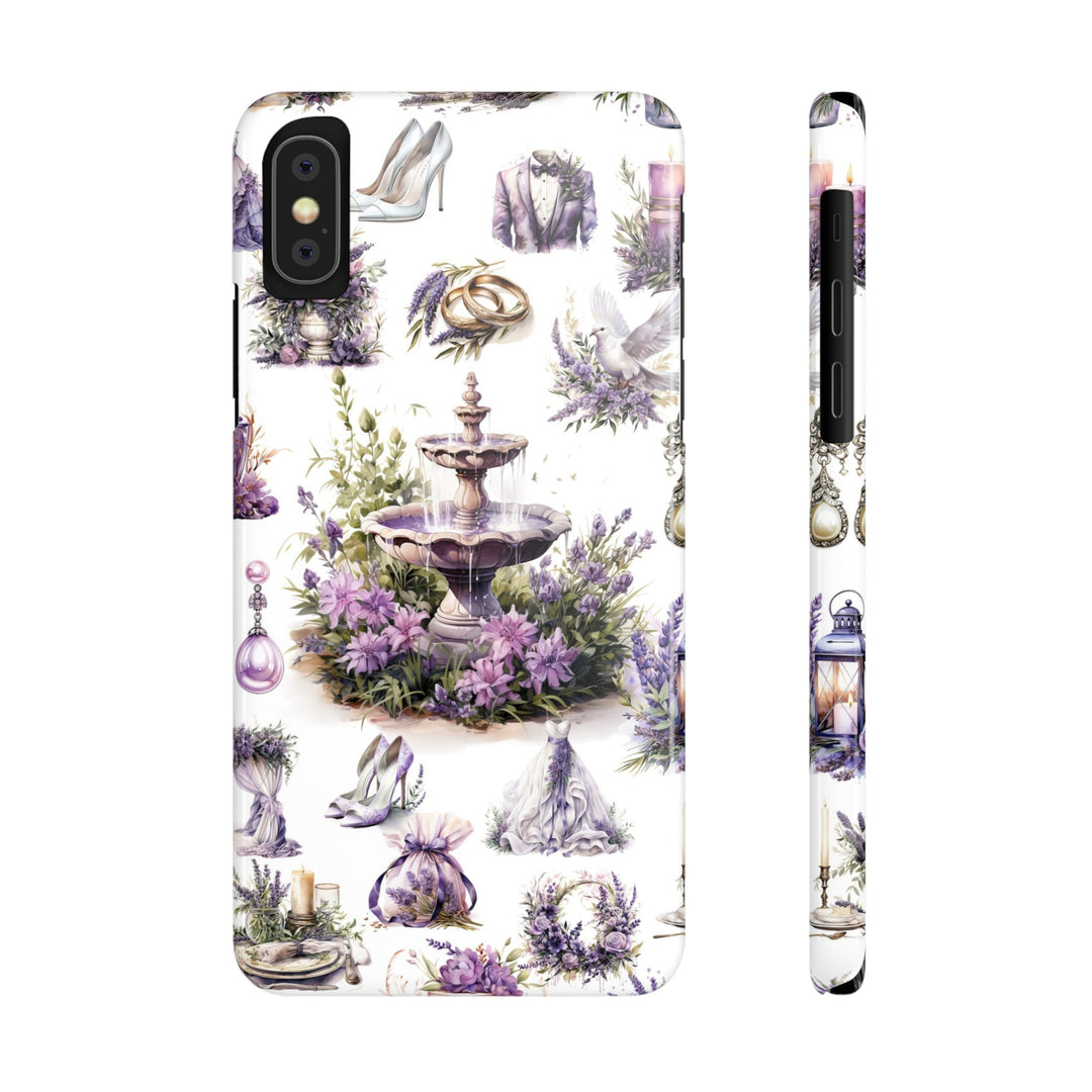 Slim Cute Phone Cases for Iphone | iPhone 15 Case | iPhone 15 Pro Max Case, Iphone 14, Iphone 14 Pro Max, Iphone 13, Lavender Wedding Theme - Studio40ParkLane