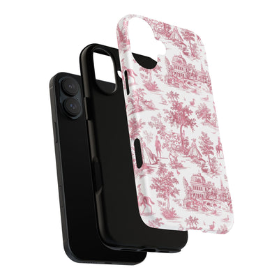 Premium Tough French Toile Gift for Her Cute Phone Cases for Samsung S25, S24, S23, S22, S21 Iphone, 16, 15, 14, 13, 12 Plus Max Pro Ultra - Studio40ParkLane