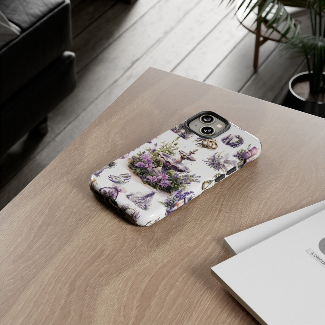 Impact Resistant, Lavender Wedding, Cute Phone Cases for Samsung S24, S23, S22, S21, IPhone 15 pro Iphone 14 pro Iphone 13 IPhone 12 Iphone 11 - Studio40ParkLane