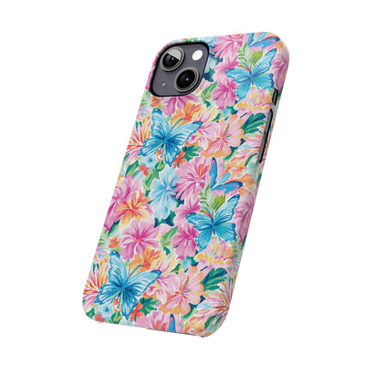 Slim Butterflies Flowers Gift for Her Cute Phone Cases for Iphone 16 Pro Max | iPhone 15 Case | iPhone 15 Pro Max Case, Iphone 14, 13, 12, 11, 10, 8, 7