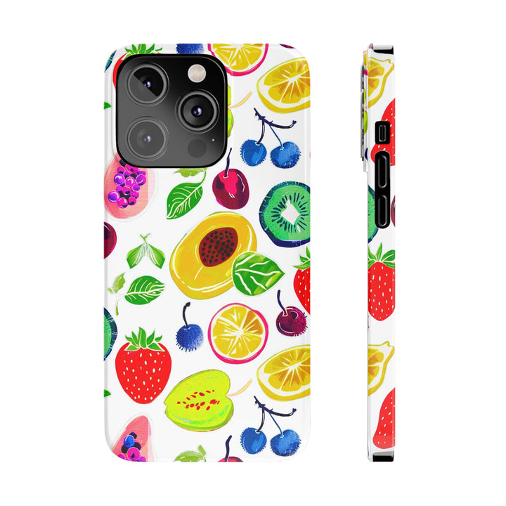 Slim Cute Phone Cases for Iphone | iPhone 15 Case | iPhone 15 Pro Max Case, Iphone 14, Iphone 14 Pro Max, Iphone 13, Summer Fruit Mix - Studio40ParkLane