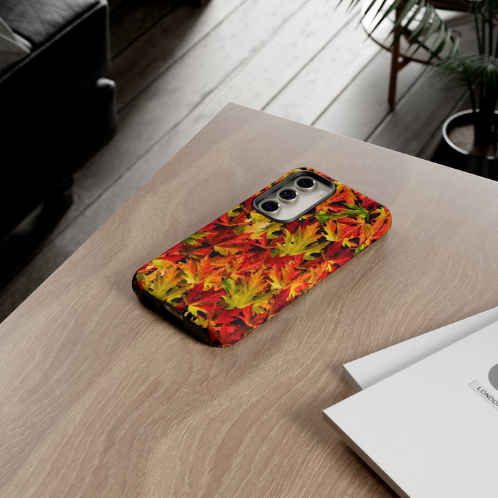 Fall Leaves Impact Resistant, Cute Phone Cases for Samsung S24, S23, S22, S21, IPhone 15 pro Iphone 14 pro Iphone 13 IPhone 12 Iphone 11 - Studio40ParkLane