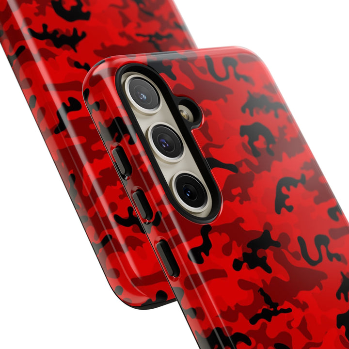 Impact Resistant, Red Camo Camouflage, Cute Phone Cases for Samsung S24, S23, S22, S21, IPhone 15 pro Iphone 14 pro Iphone 13 IPhone 12 Iphone 11 - Studio40ParkLane