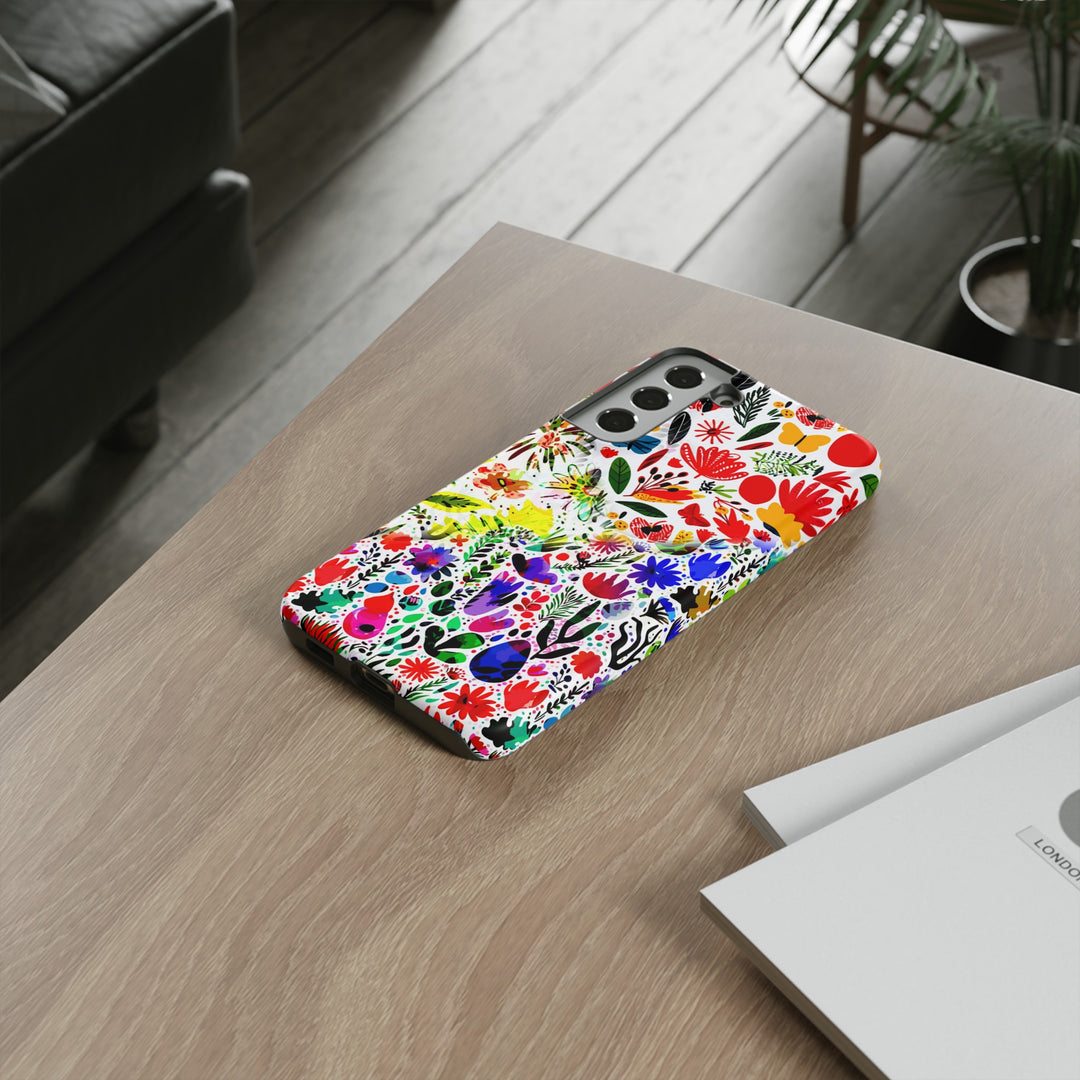 Impact Resistant, Colored Flowers, Cute Phone Cases for Samsung S24, S23, S22, S21, IPhone 15 pro Iphone 14 pro Iphone 13 IPhone 12 Iphone 11 - Studio40ParkLane