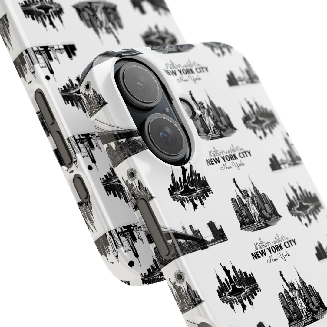 Slim New York Skyline Collage Coquette Gift for Her Cute Phone Cases for Iphone 16 Pro Max | iPhone 15 Case | iPhone 15 Pro Max Case, Iphone 14, Iphone 14 Pro Max, Iphone 13 12 11 8 7 - Studio40ParkLane