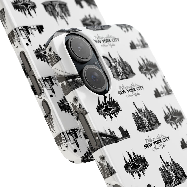 Slim New York Skyline Collage Coquette Gift for Her Cute Phone Cases for Iphone 16 Pro Max | iPhone 15 Case | iPhone 15 Pro Max Case, Iphone 14, Iphone 14 Pro Max, Iphone 13 12 11 8 7 - Studio40ParkLane