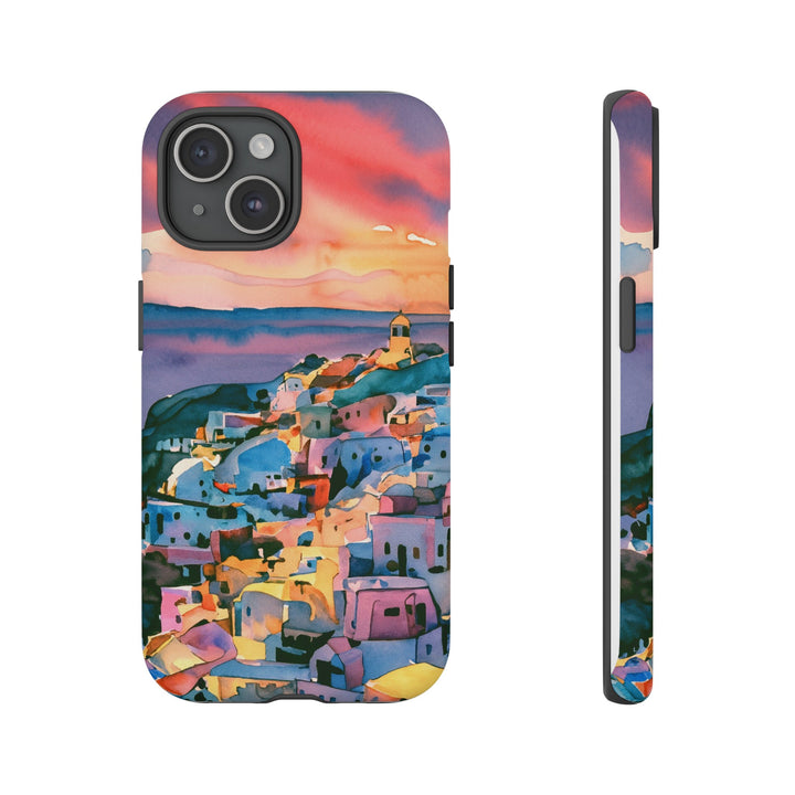 Impact Resistant, Greek Sunset, Cute Phone Cases for Samsung S24, S23, S22, S21, IPhone 15 pro Iphone 14 pro Iphone 13 IPhone 12 Iphone 11 - Studio40ParkLane
