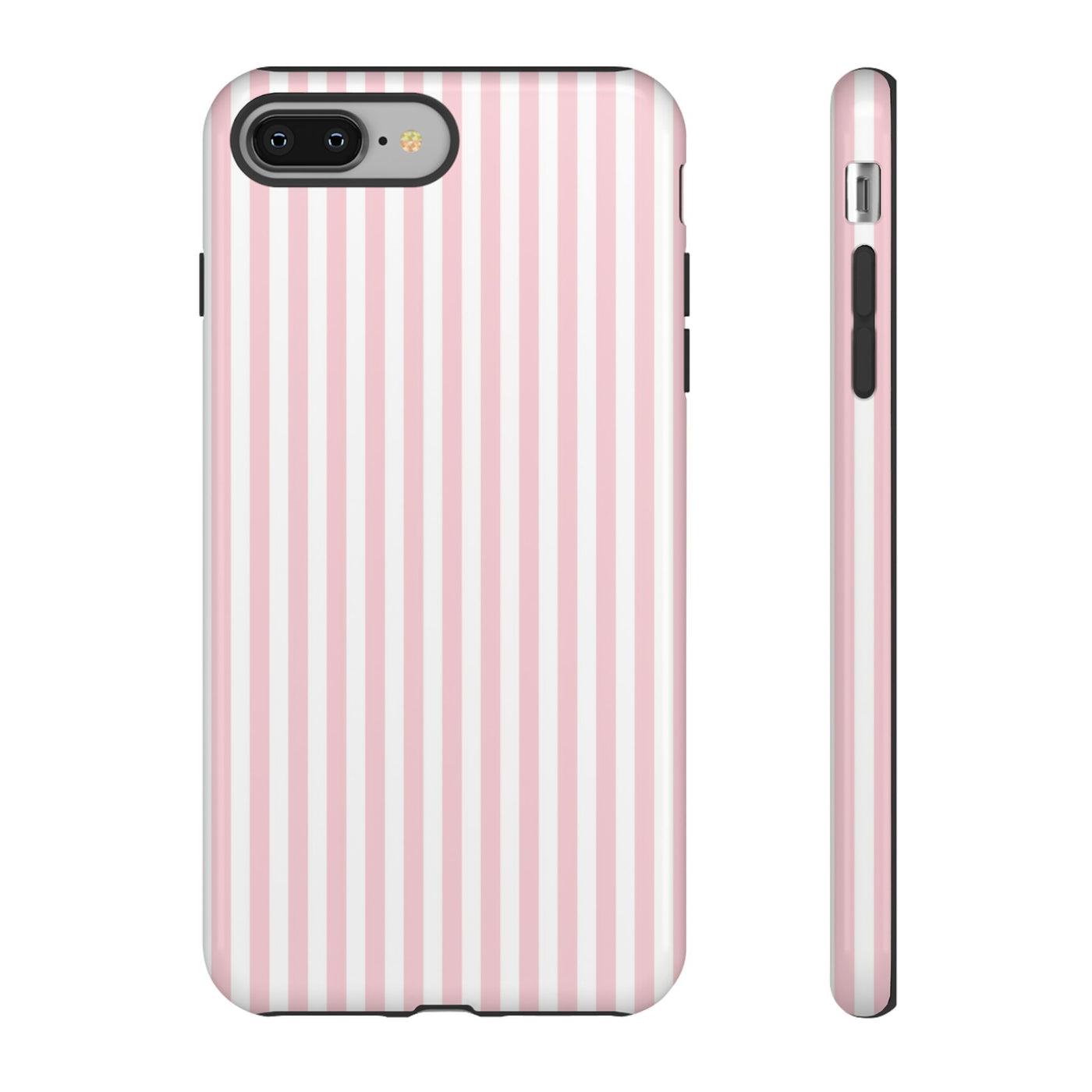 Tough Premium Sweet Pink Stripes Phone Case Gift for Her - For Apple iPhone 16 Pro Max 16e iPhone 15 Pro iPhone Iphone 14 Plus 13 Pro 12 SE XR - Studio40ParkLane