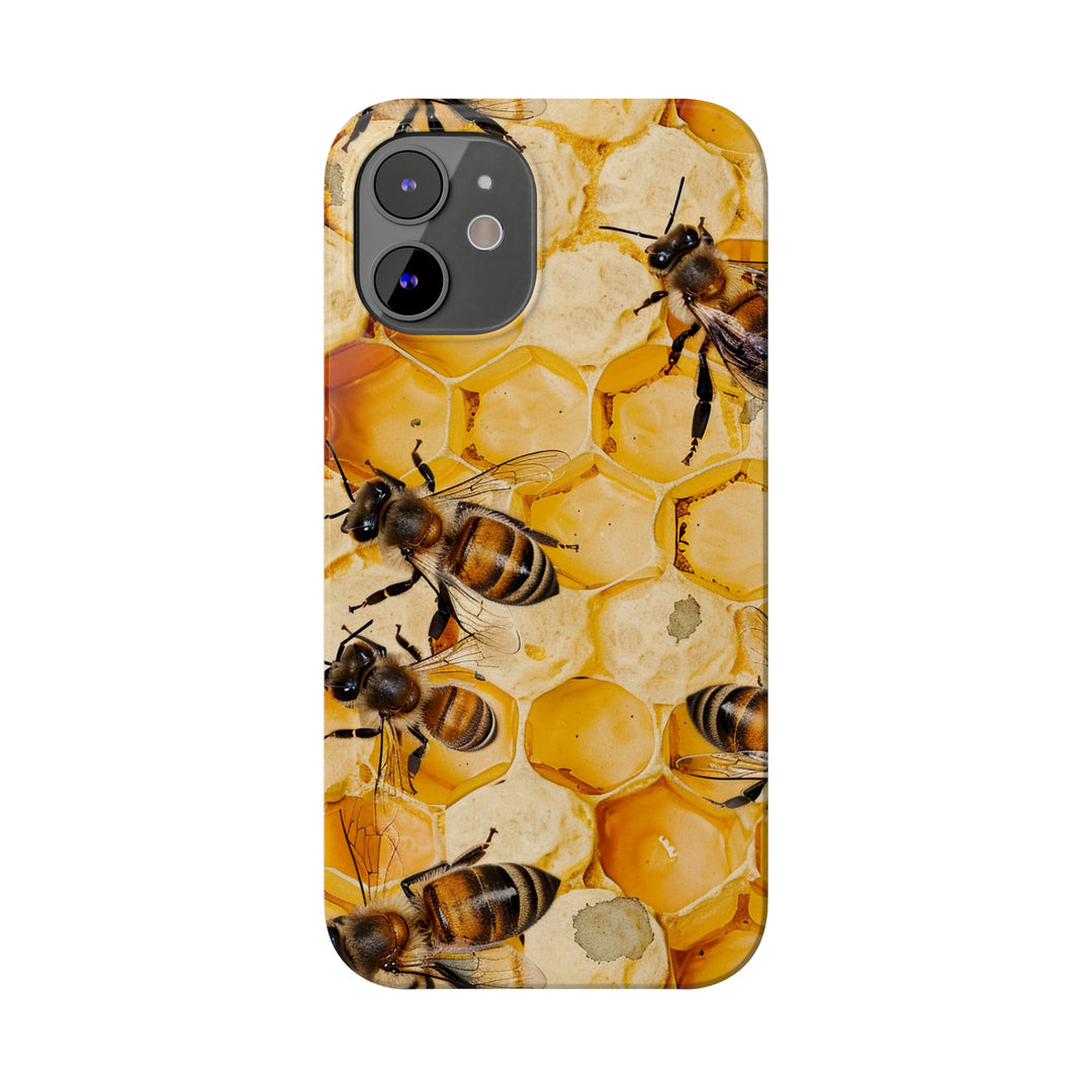 Slim Cute Phone Cases for Iphone - | iPhone 15 Case | iPhone 15 Pro Max Case, Iphone 14 Case, Iphone 14 Pro Max, Iphone 13, Summer Honey Bees - Studio40ParkLane