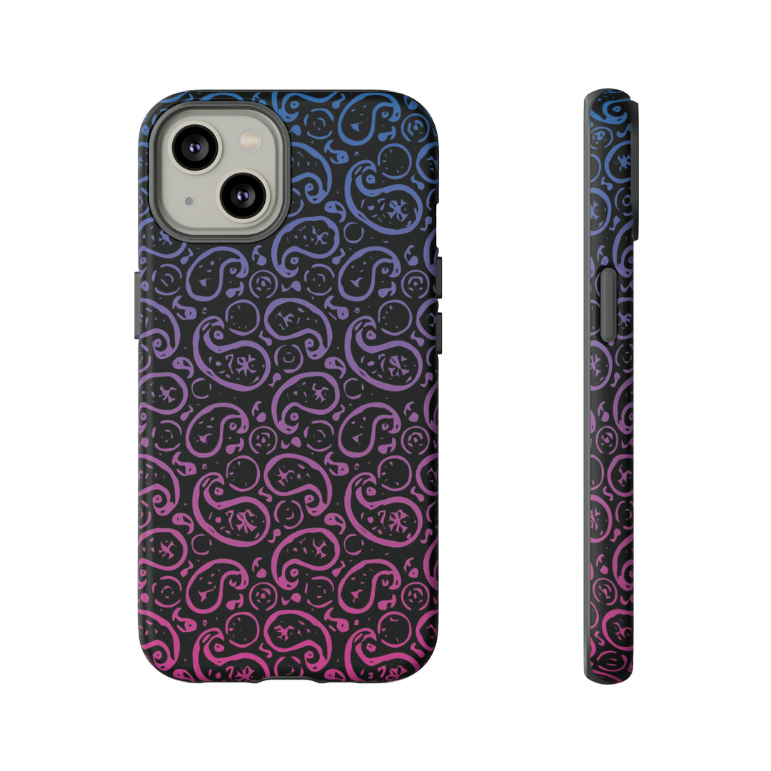 Cute IPhone Case | iPhone 15 Case | iPhone 15 Pro Max Case, Iphone 14 Case, Iphone 14 Pro Max Case IPhone Case for Art Lovers, Paisley Blue Pink - Studio40ParkLane