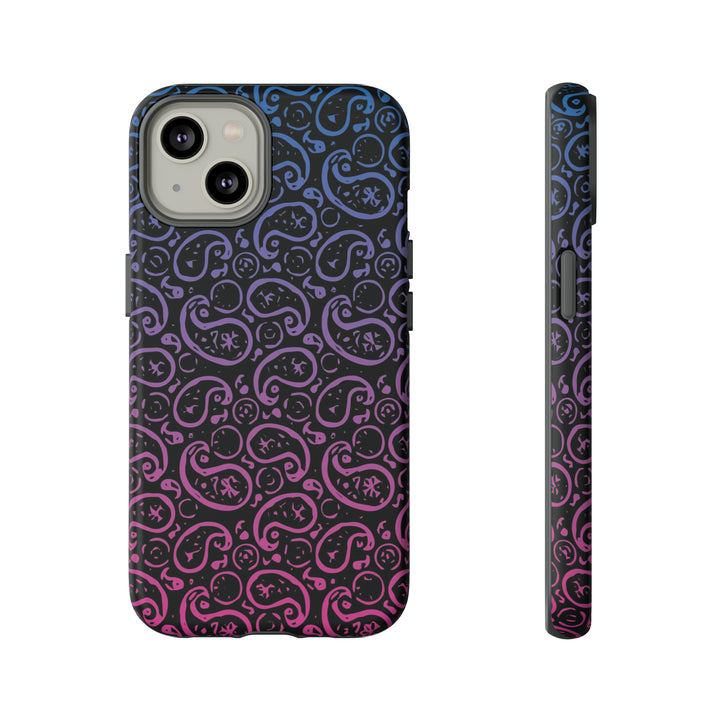 Cute IPhone Case | iPhone 15 Case | iPhone 15 Pro Max Case, Iphone 14 Case, Iphone 14 Pro Max Case IPhone Case for Art Lovers, Paisley Blue Pink - Studio40ParkLane