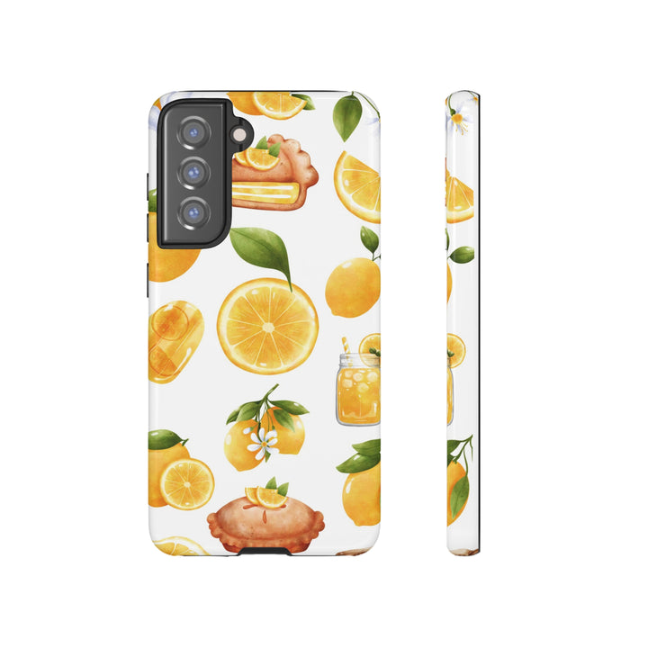 Cute Samsung Phone Case | Aesthetic Samsung Phone Case | Galaxy S23, S22, S21, S20 | Summer Fruit Lemons, Protective Phone Case - Studio40ParkLane