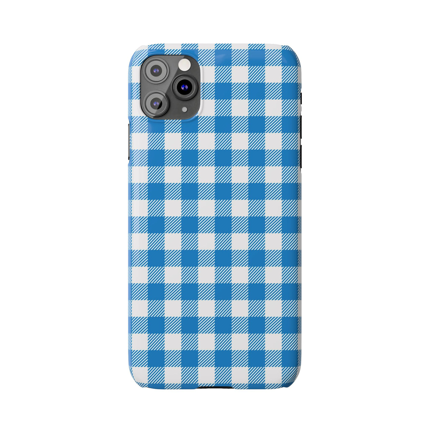 Slim Blue Gingham Gift for Her Cute Phone Cases for Iphone 16 Pro Max | iPhone 15 Case | iPhone 15 Pro Max Case, Iphone 14, 13, 12, 11, 10, 8, 7