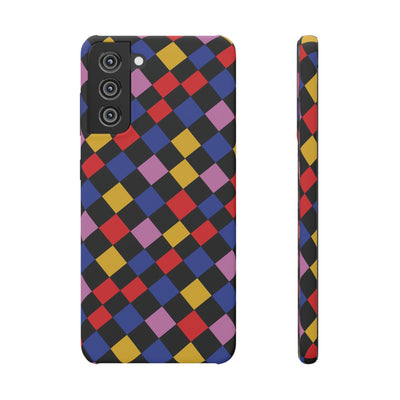Colorful Checkerboard Cute Phone Case - Sleek Snap - for iPhone 16 15 14 13 12 11 Max Pro Plus Samsung Galaxy S24 S23 S22 S21 S20 Plus Ultra - Studio40ParkLane