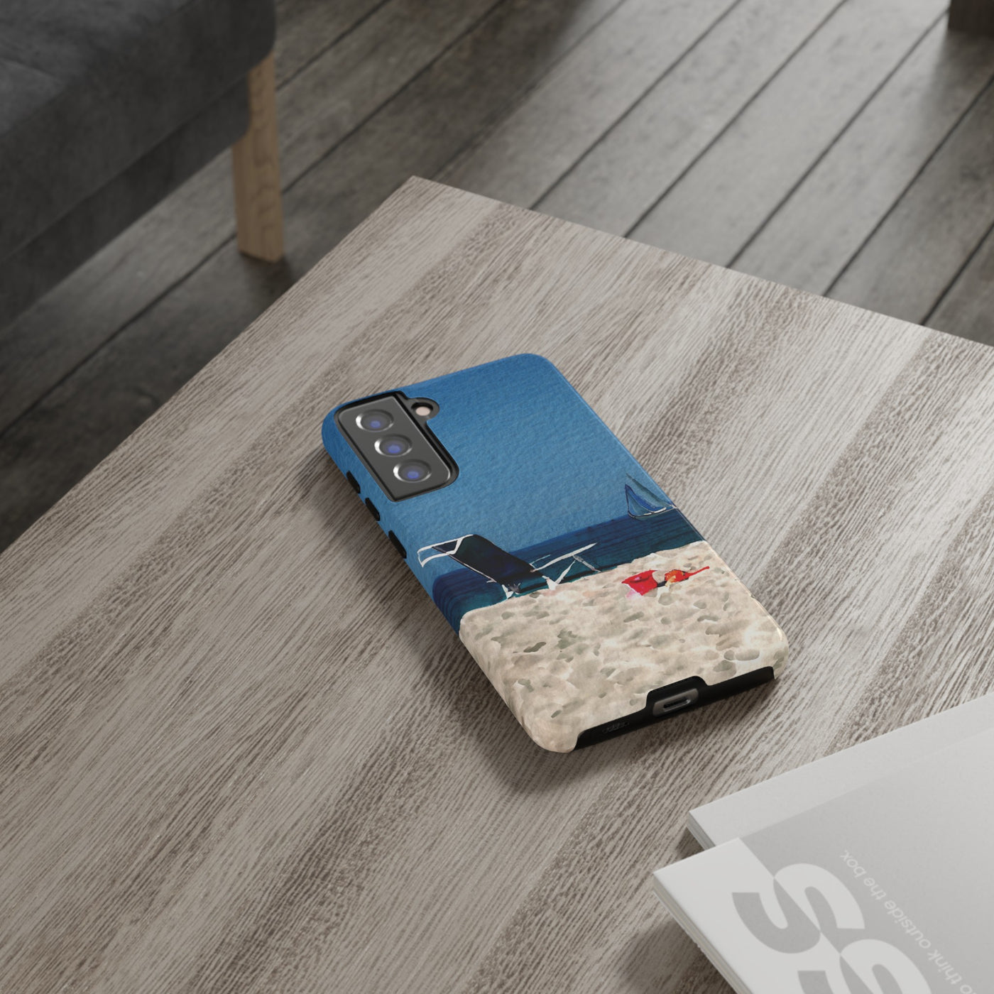 Cute Samsung Case | Cool Iphone Case | Summer Blue Beach Chair, Samsung S24, S23, S22, S21, IPhone 15 Case | Iphone 14 Case, Iphone 13 Case