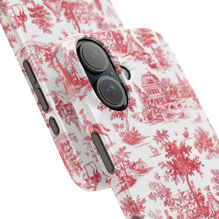 Slim French Toile Personalized Initial Custom Gift for Her Cute Phone Cases for Iphone 16 Pro Max | iPhone 15 Case | iPhone 15 Pro Max Case, Iphone 14, 13, 12, 11, 10, 8, 7 - Studio40ParkLane