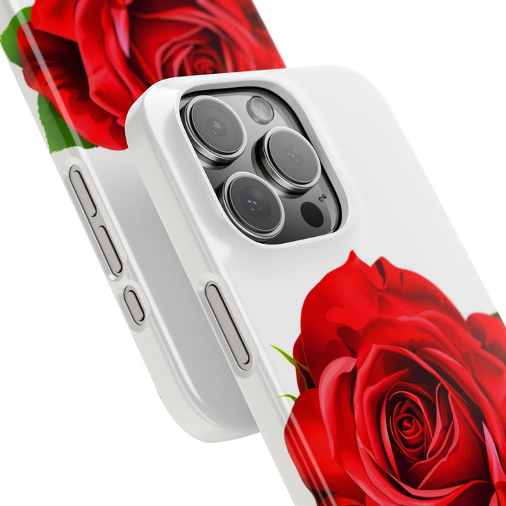 Slim Red Rose Flowers Gift for Her Cute Phone Cases for Iphone 16 Pro Max | iPhone 15 Case | iPhone 15 Pro Max Case, Iphone 14, Iphone 14 Pro Max, Iphone 13 12 11 8 7 - Studio40ParkLane