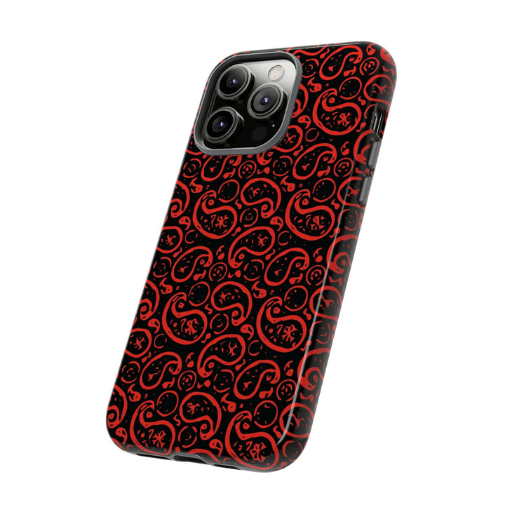 Cute IPhone Case | iPhone 15 Case | iPhone 15 Pro Max Case, Iphone 14 Case, Iphone 14 Pro Max Case IPhone Case for Art Lovers, Paisley Red - Studio40ParkLane