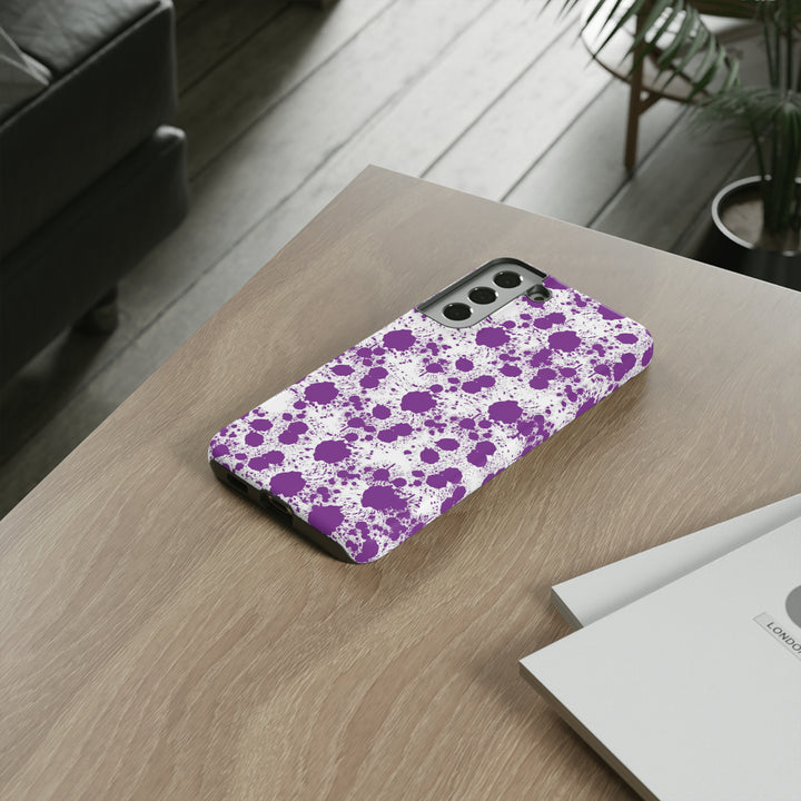Cool Phone Case | Aesthetic Phone Case | Paint Splash Purple | For Samsung Galaxy S23, S22, S21, S20 | Luxury Double Layer | Cute - Studio40ParkLane