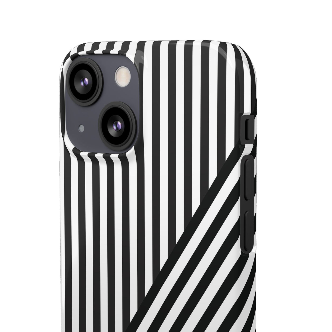 Aesthetic Black White Stripes Cute Phone Case Sleek Snap - For iPhone 17 Pro Max iPhone 16 Pro iPhone 15 Iphone 14 Plus 13 Pro 12 11 10 Gift - Studio40ParkLane