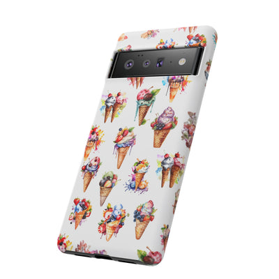 Impact Resistant, Summer Icecream, Cute Phone Cases for Samsung S24, S23, S22, S21, IPhone 15 pro, Iphone 14 pro, Iphone 13 IPhone 12, Iphone 11