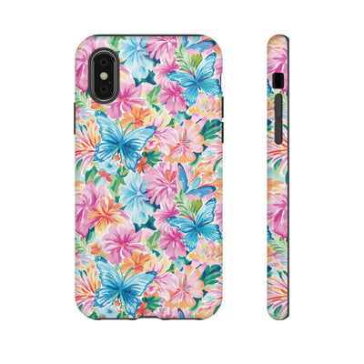 Premium Tough Butterflies Flowers Cute Phone Cases for Samsung S24, S23, S22, S21, S20, Plus and Ultra, Iphone 16 Pro Max,15, 14, 13, 12, 11, 10