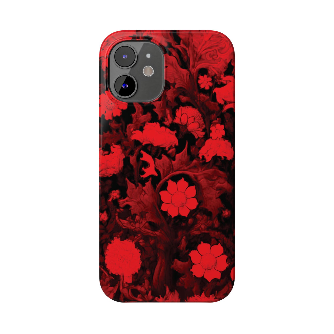 Slim Cute Phone Cases for Iphone - | iPhone 15 Case | iPhone 15 Pro Max Case, Iphone 14 Case, Iphone 14 Pro Max, Iphone 13, Red Flowers